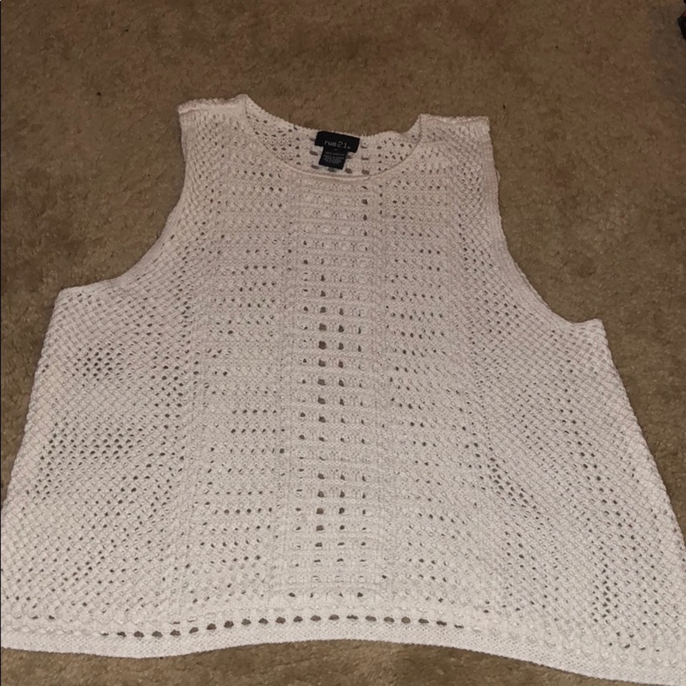 Braided White top shirt